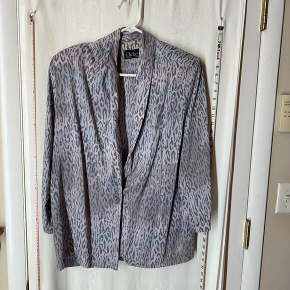 Vintage Ombré Animal Print Blazer - Picture 1 of 3